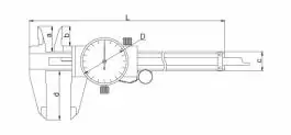 Pomično merilo - šubler sa satom 300mm INSIZE