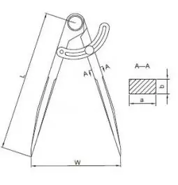 Šestar sa podešavajućim lukom 190mm INSIZE