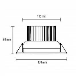 Ugradna LED lampa 12x1W LUG121-WW