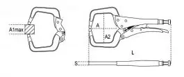 Klešta grip zavarivačka sa C glavom 1062-460mm Beta