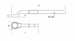 Ključ okasti 91 24mm Beta