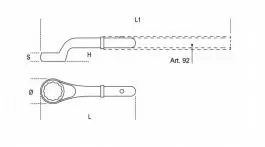 Ključ okasti 91 41mm Beta