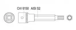 Ključevi nasadni dugi sa ZX profilom, prihvat 1/2" M12 YATO