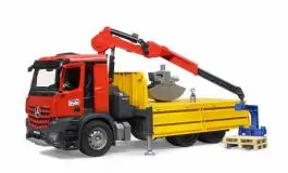 Kamion MB Arocs kiper sa kranom BRUDER