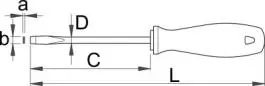 Odvijač CR pljosnati - 605CR 0.8 x 4.0 210mm UNIOR